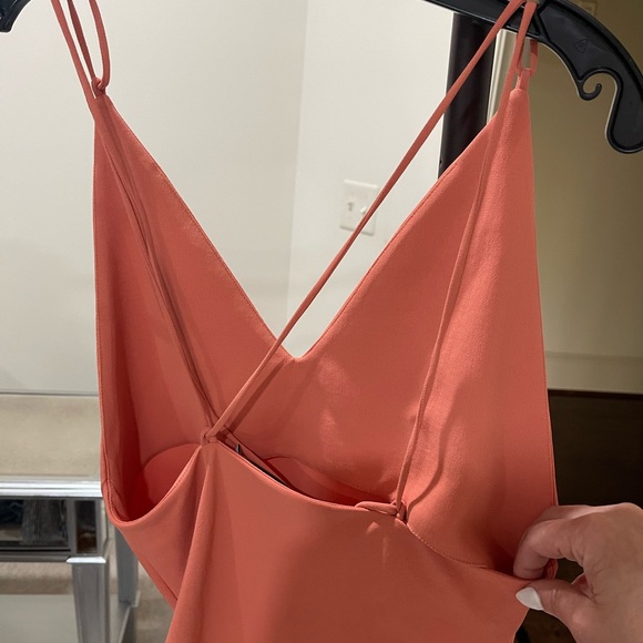 NWT IRO brand Drawstring apricot bodycon dress. flattering! Comfy! Size M - Picture 9 of 9